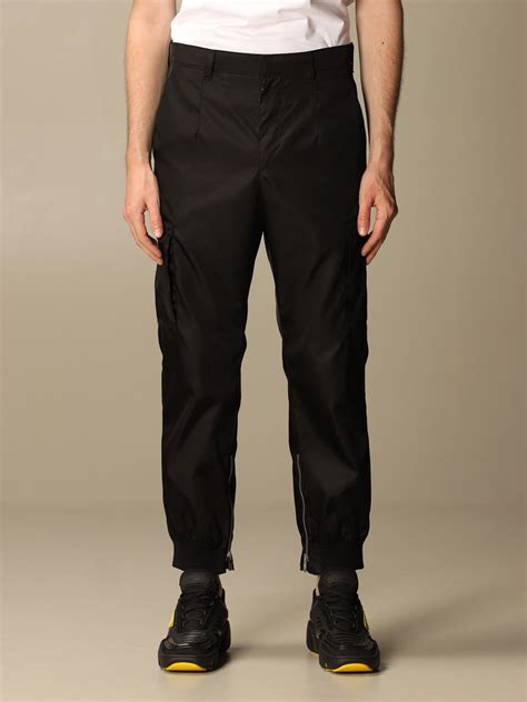 prada tapered gabardine trousers|Black Technical Gabardine Pants .